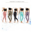 Women's High Waist Squat Leggings Ice silk Traceless Fitness Elastic Pants Sports Tight Peach Hip Yoga Pants Sky Blue