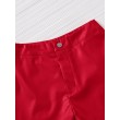 Libairo Women's Faux Leather High Waisted glossy Straight Leg Skinny Shorts Sexy Hot Pants Casual Shorts Red